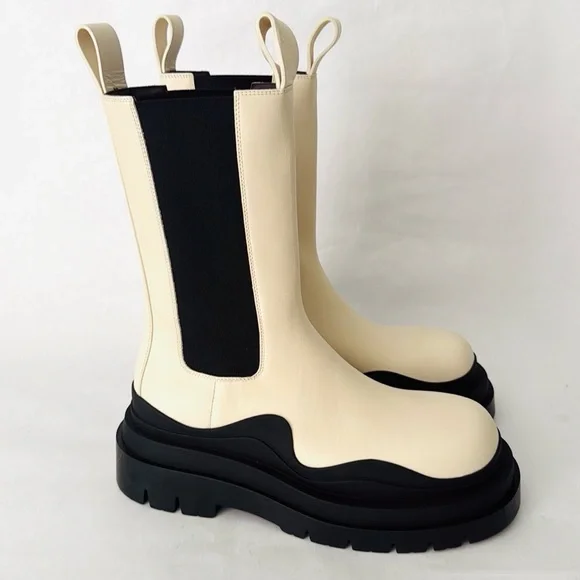 Bottega Veneta Tire Chelsea Boot in Sea Salt NWT  $1450 EU 38 - Picture 12 of 16